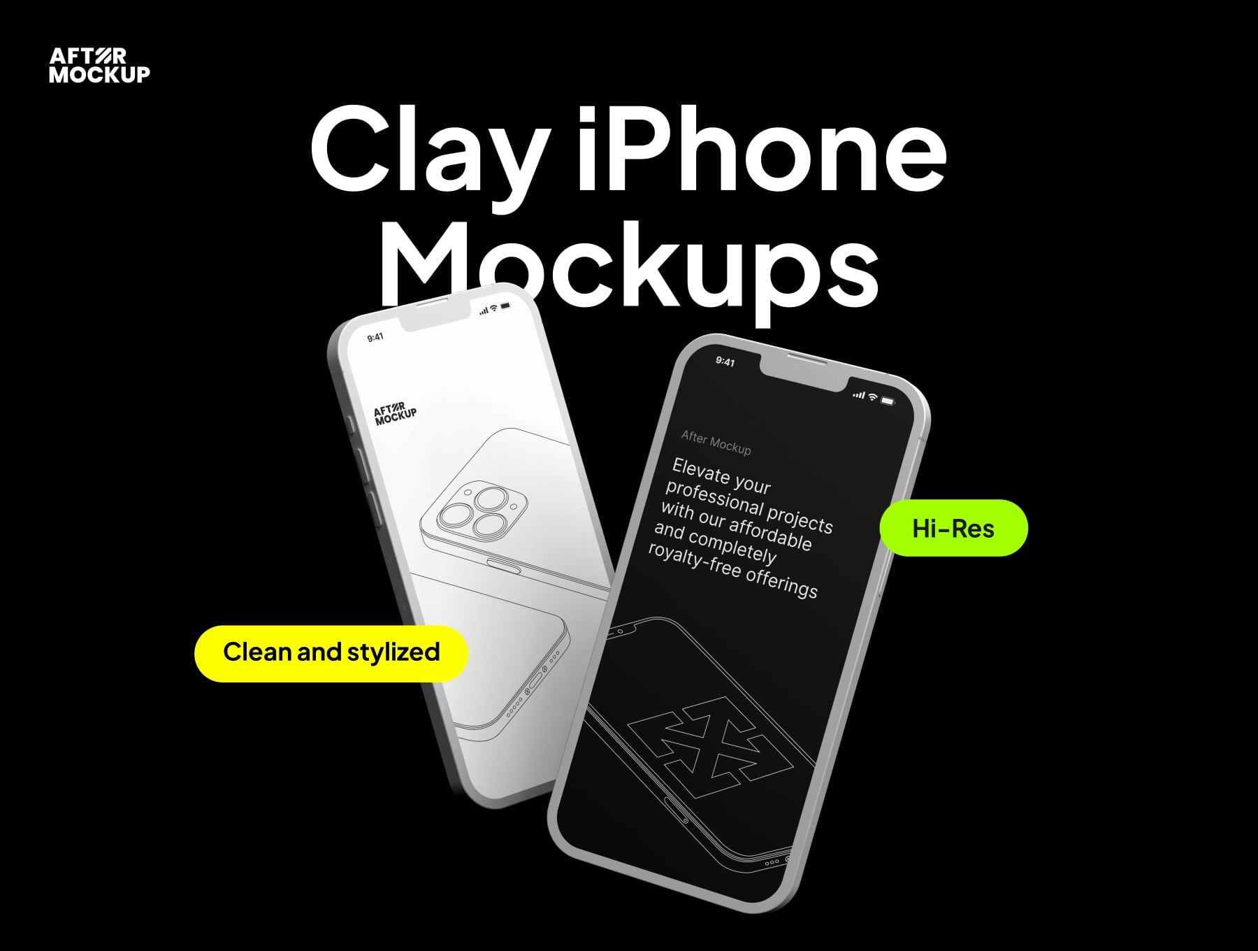 iPhone Clay Mock-up Bundle