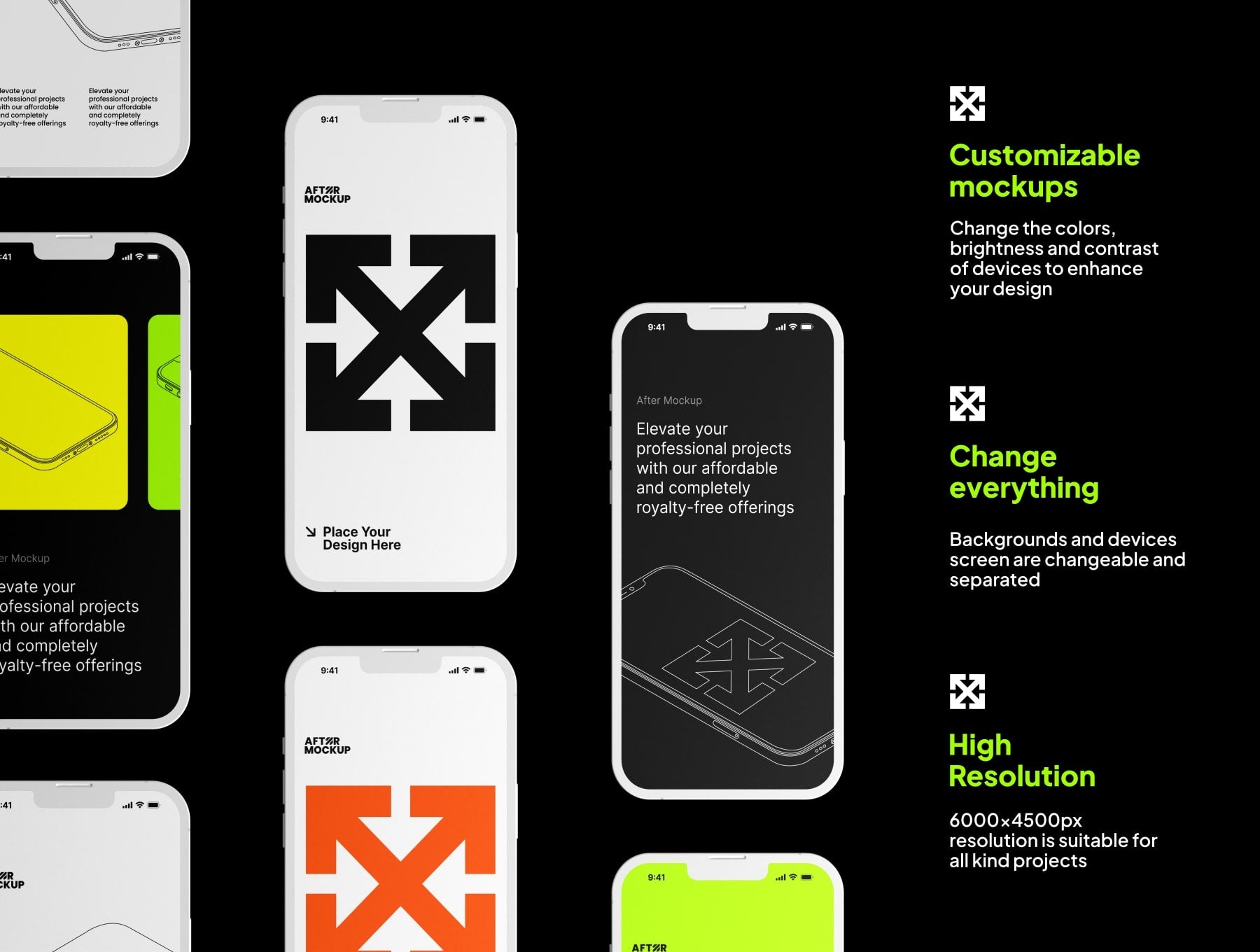 iPhone Clay Mock-up Bundle